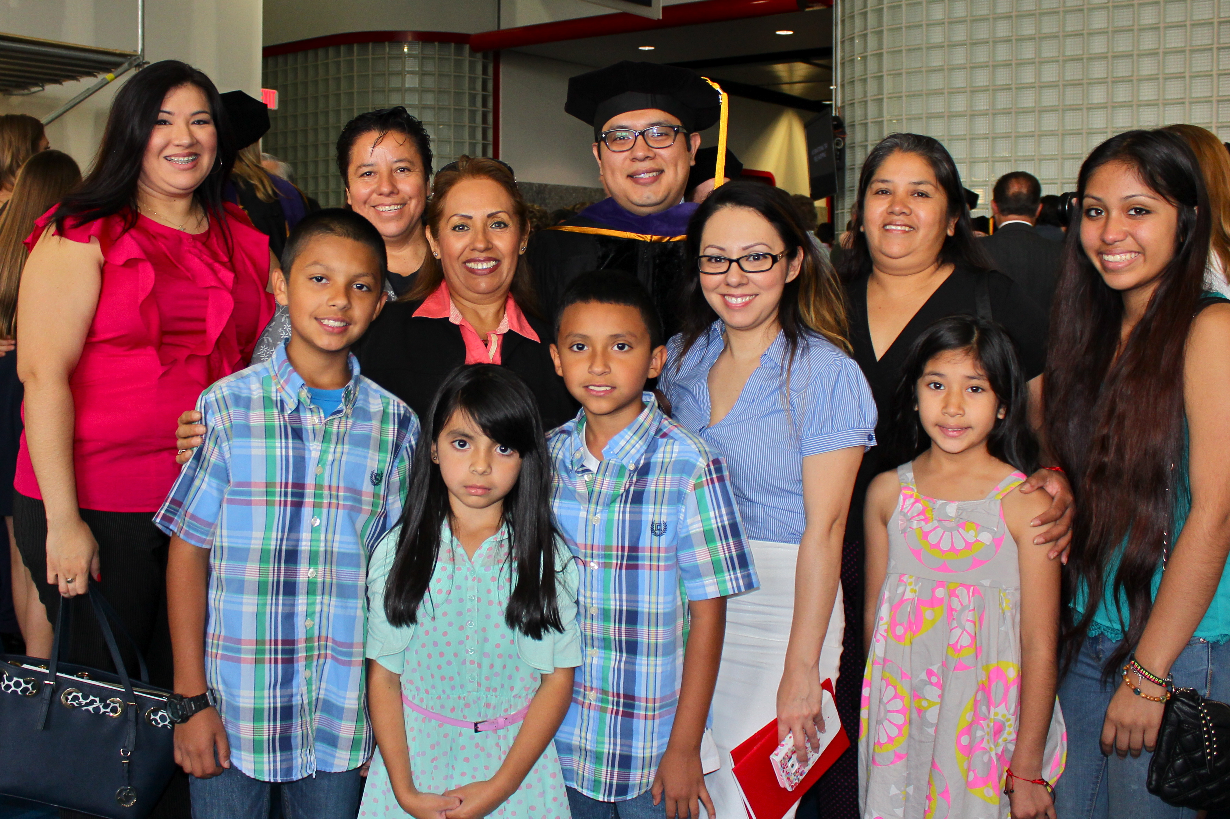 Manuel Cabrera with his family at his law school graduation