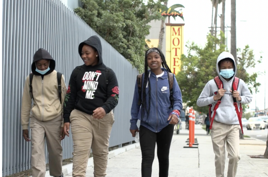KIPP SoCal Students walking
